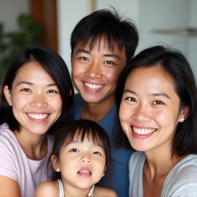 The smiling Lim family.